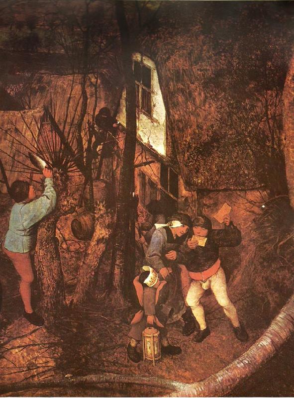 Pieter Bruegel detalj fran den dystra dagen,februari Sweden oil painting art